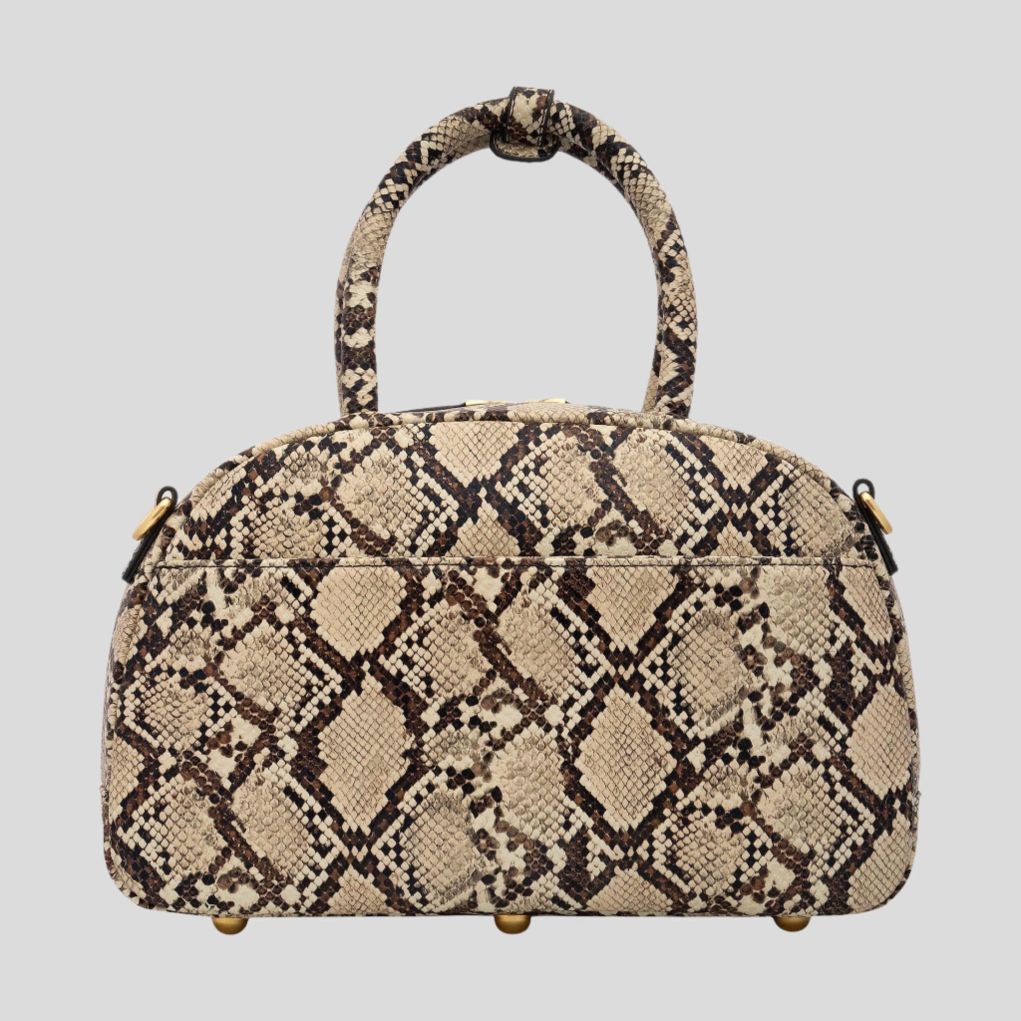 Bowler Leather Crossbody Bag -- Snake