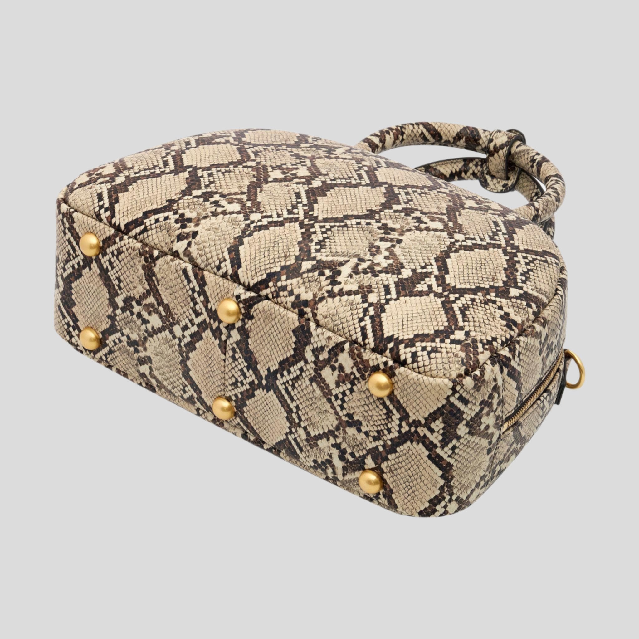Bowler Leather Crossbody Bag -- Snake