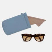 Easy-Squeezy Glasses Case with built-in lens cloth - Denim Blue