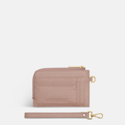 Everyday Mini Wallet in pebbled leather -- Milk Tea