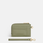 Everyday Mini Wallet in pebbled leather -- Sage