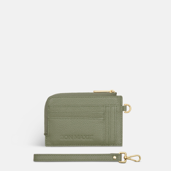 Mini Wallet in Sage Pebbled Leather
