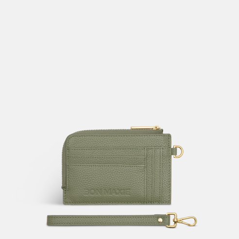 Mini Wallet - Pebbled Leather - Sage