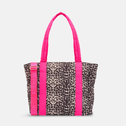Everyday Tote Bag - Neon Pink/Leopard