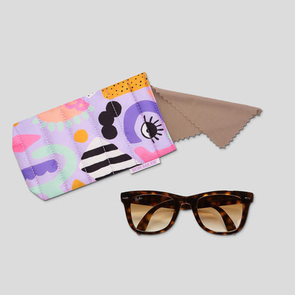 Easy - Squeezy Glasses Case - Eye Love Purple Glasses Case