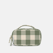 Handy Handle Case in coated canvas - Sage Gingham