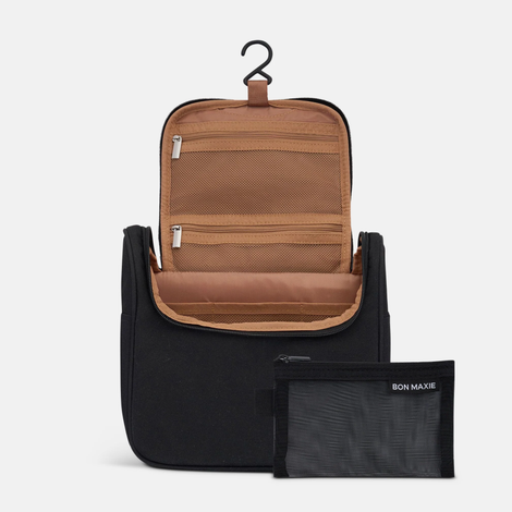 Hanging Travel Toiletry Bag Set - Black