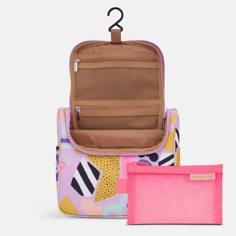 Hanging Travel Toiletry Bag Set - Eye Love Purple