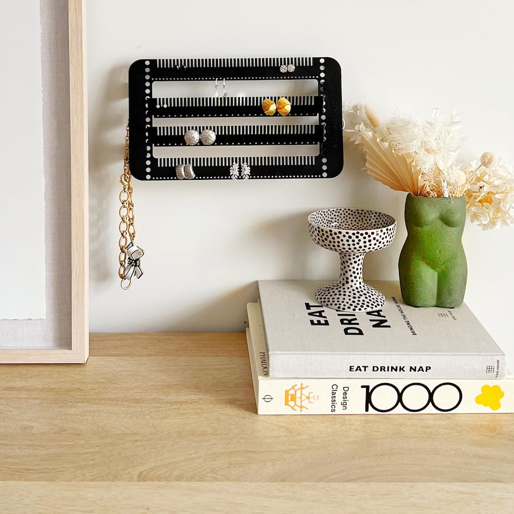 Mini Metal Easy - Drop Jewellery Stand/Hanger - Black Earring Holders MATTE BLACK
