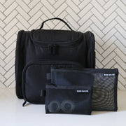 Mega Hanging Toiletry Bag + Day Pouch + Pouch Duo - Black