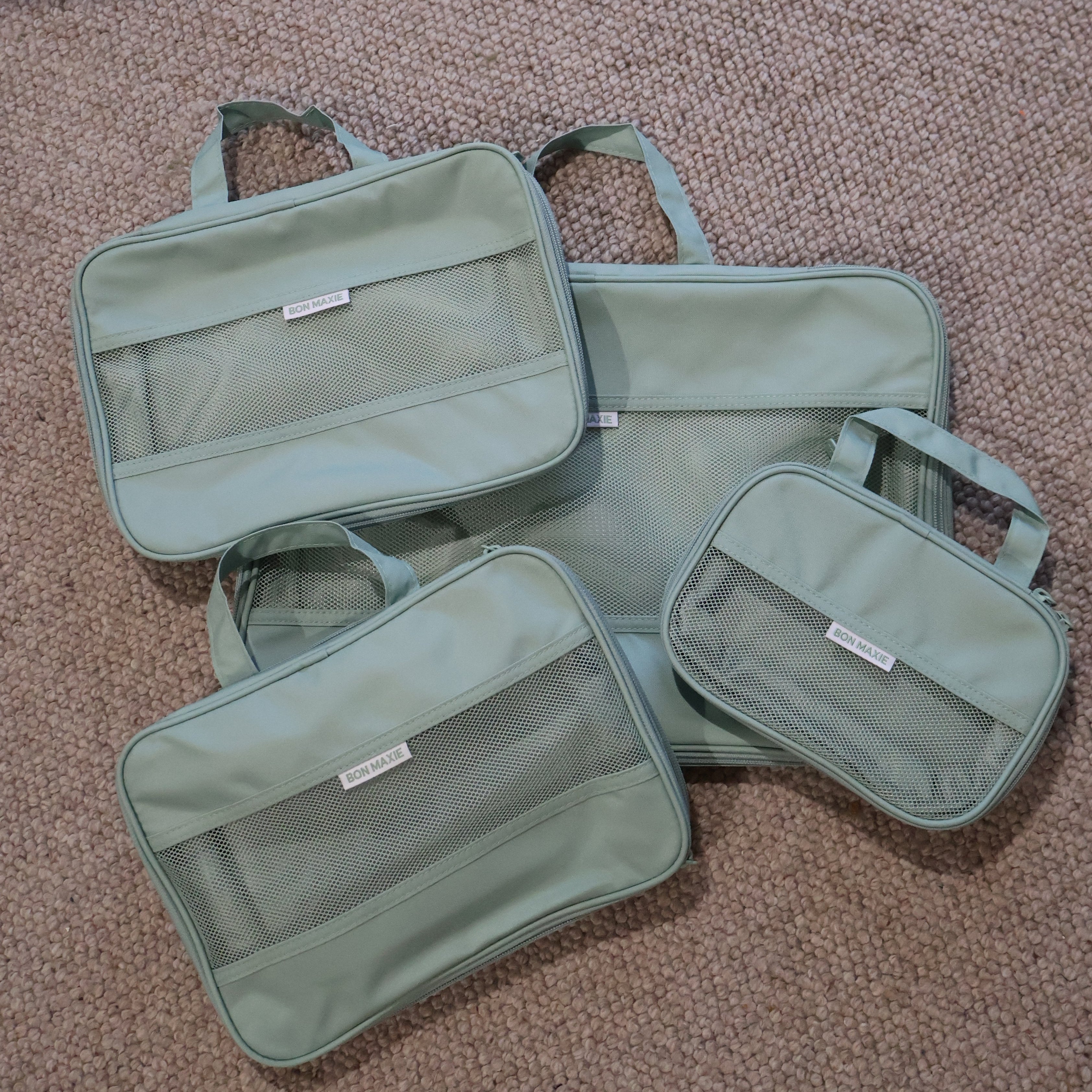 Space-Saving Compression Packing Cube Set - Sage