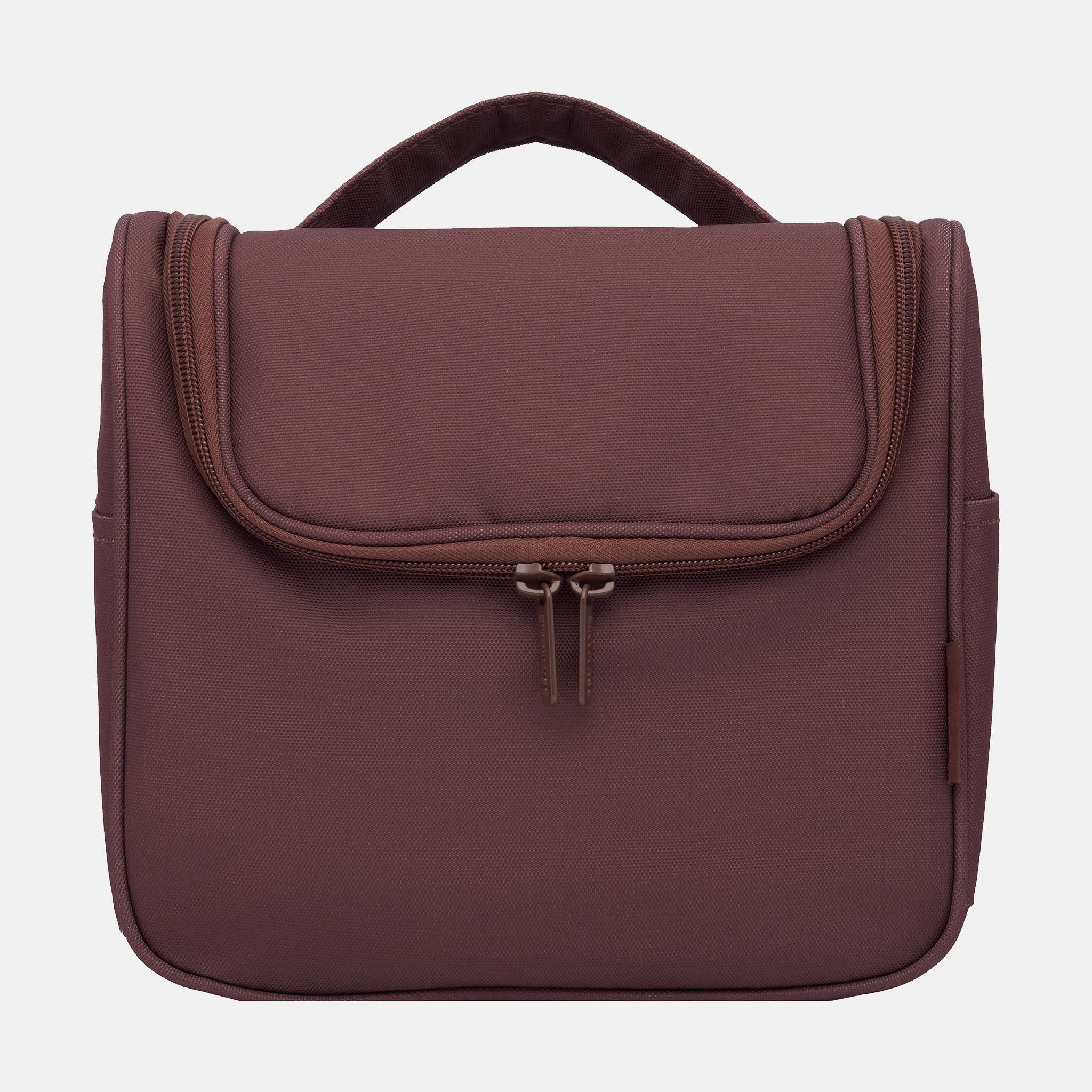 Hanging Toiletry Bag + Pouch Set with 15 pockets - Chocolate