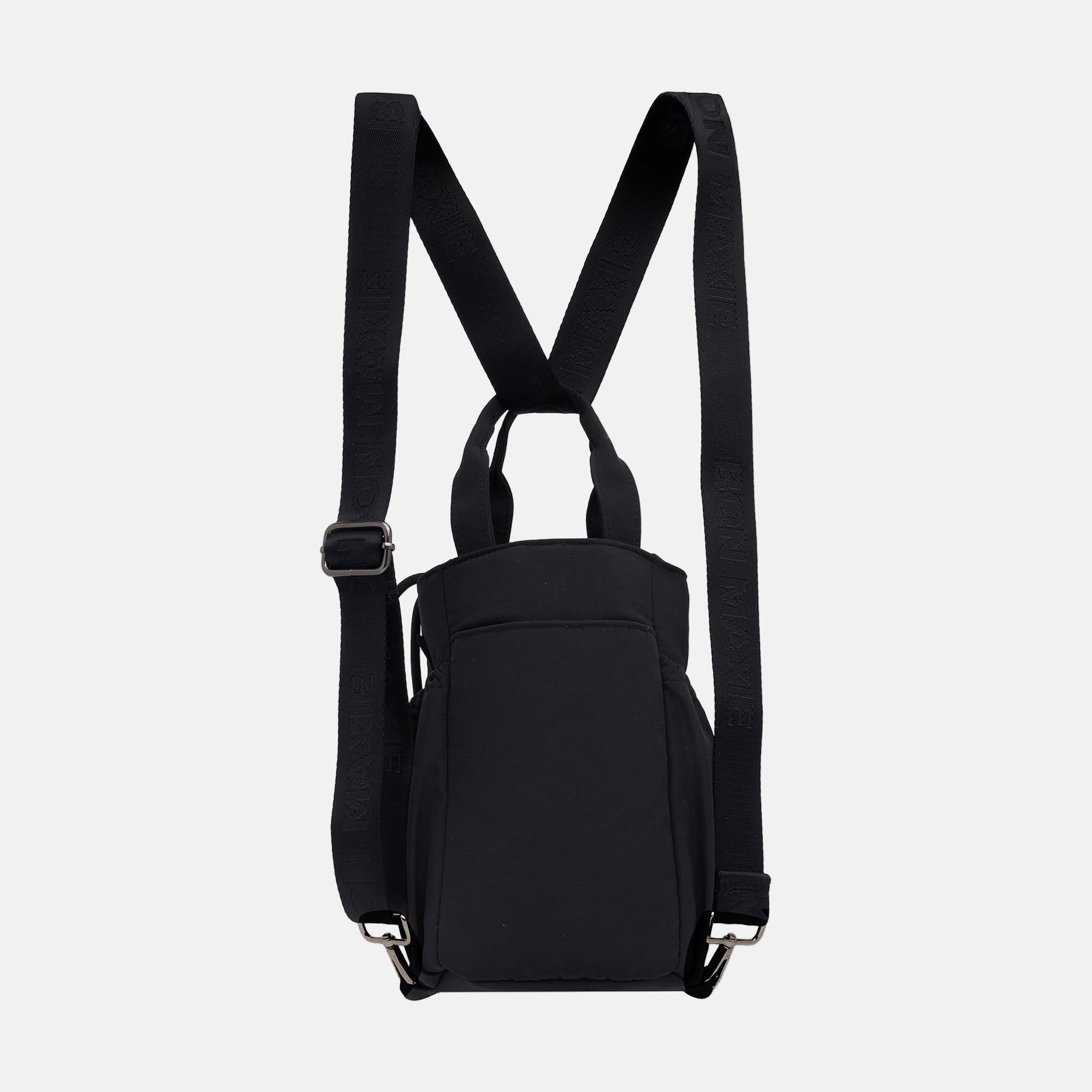 Multi-Wear Water Bottle Bag - Crossbody, Backpack, Sling, Handles - Black