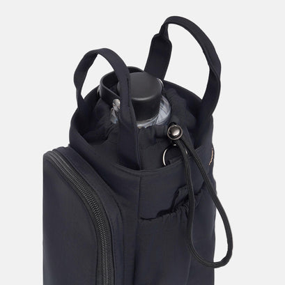 Multi-Wear Water Bottle Bag - Crossbody, Backpack, Sling, Handles - Black