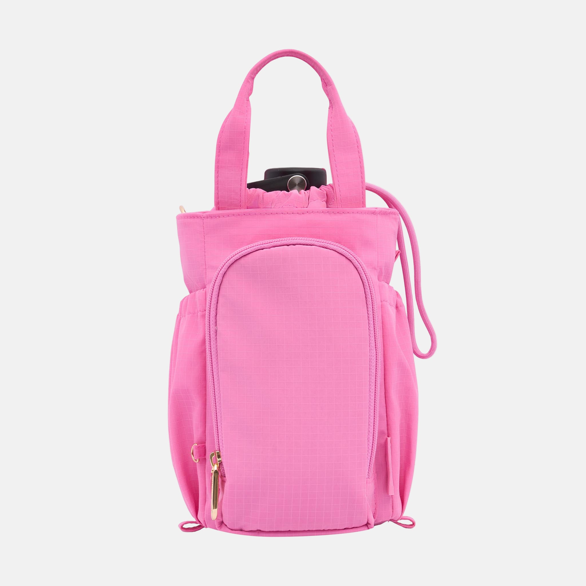 Multi-Wear Drink Bottle Bag with handles - Pink