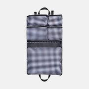 Multi-Pocket Hanging Packing Cube with compression - Black Gingham