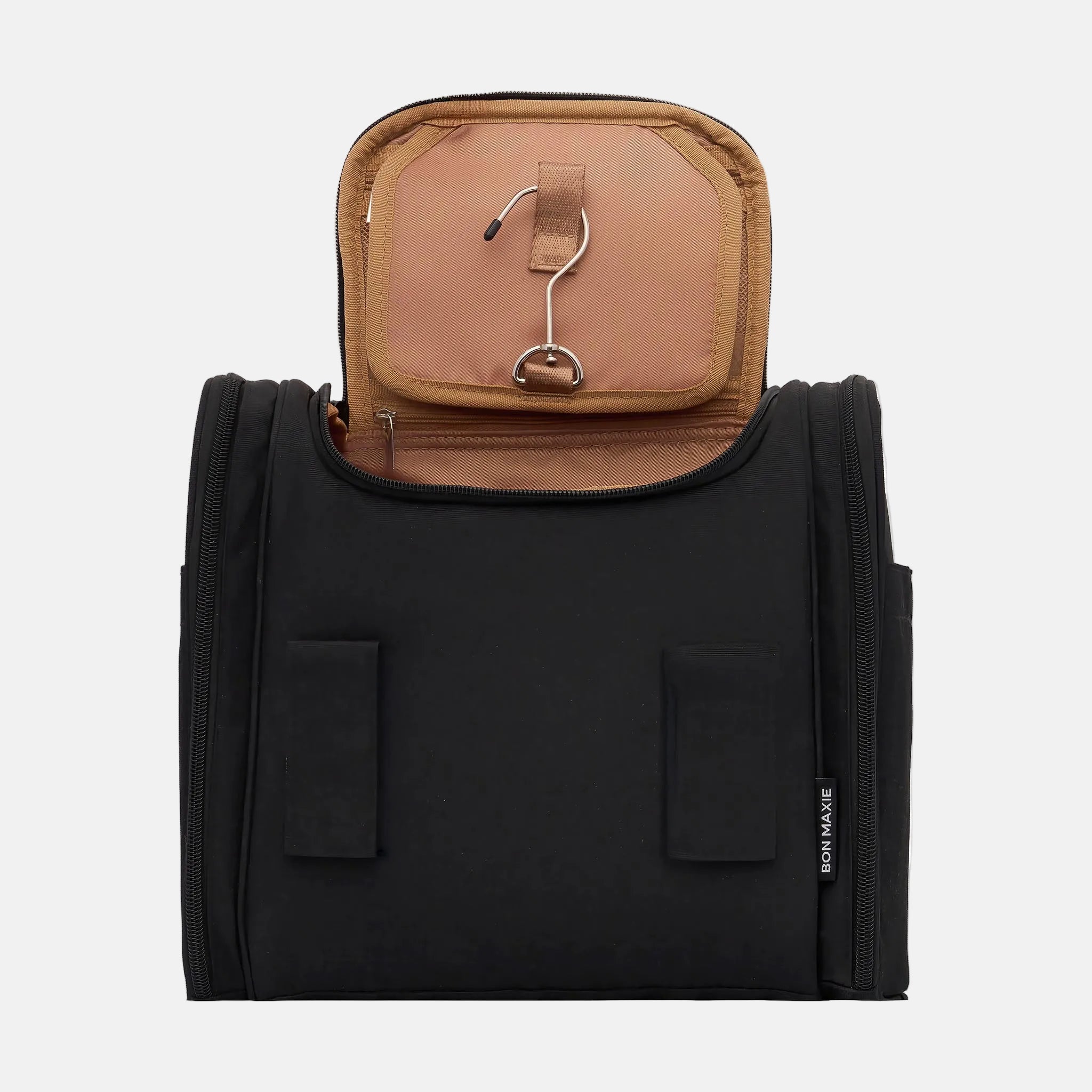 Mega Hanging Toiletry Bag with removable carry-on pouch + organisers - Black