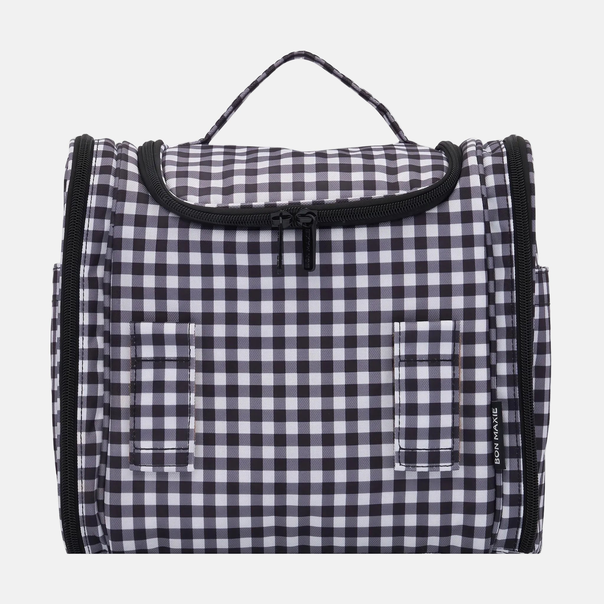 Mega Hanging Toiletry Bag + Day Pouch + Pouch Duo - Black Gingham