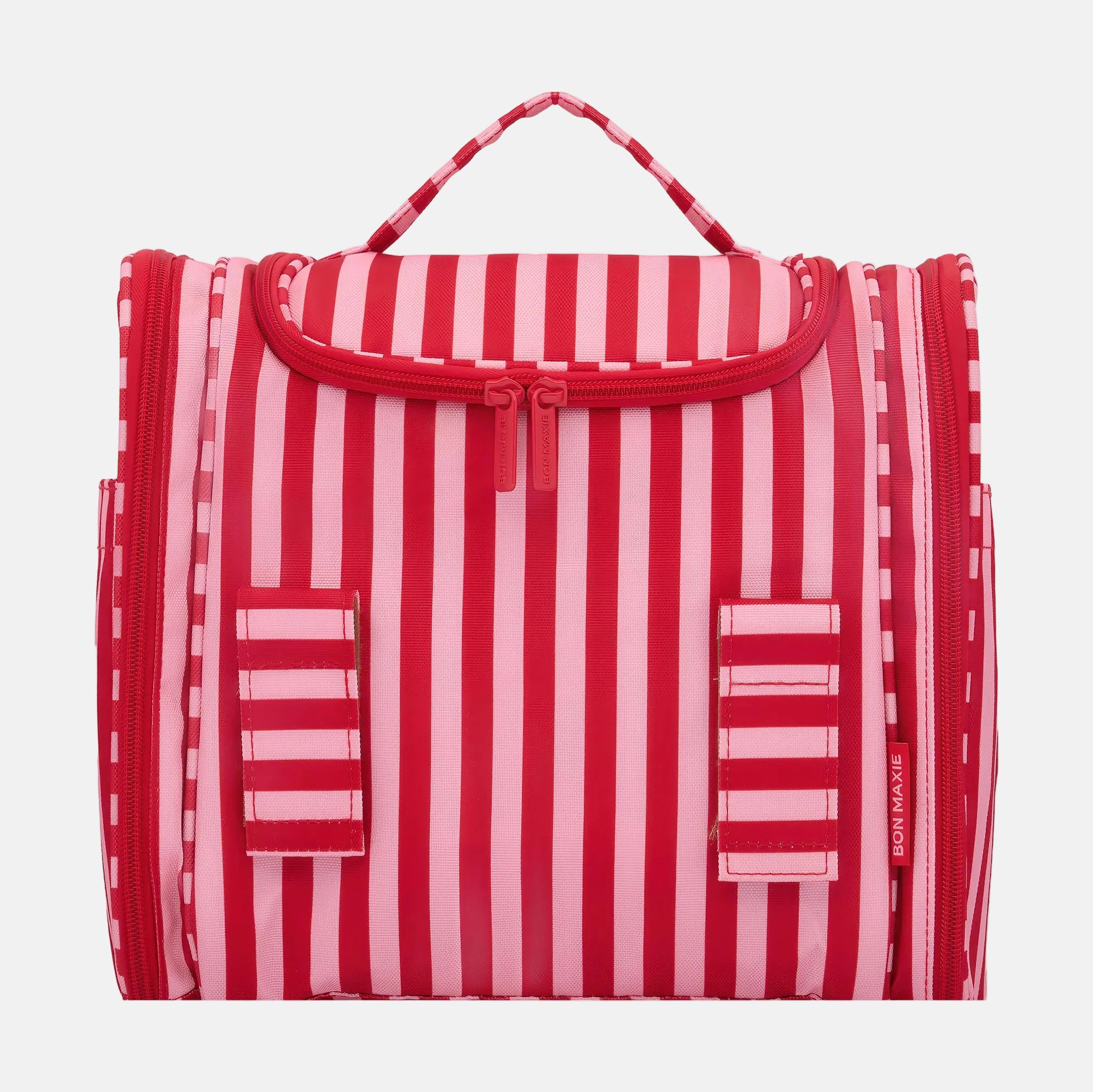 Mega Hanging Toiletry Bag + Day Pouch + Pouch Duo - Pink/Red Stripe