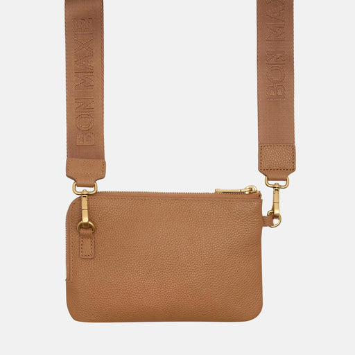 The Crossbody Phone Wallet - Pebbled Leather -- Tan