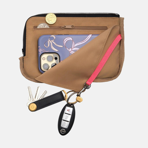 The Crossbody Phone Wallet - Pebbled Leather -- Black