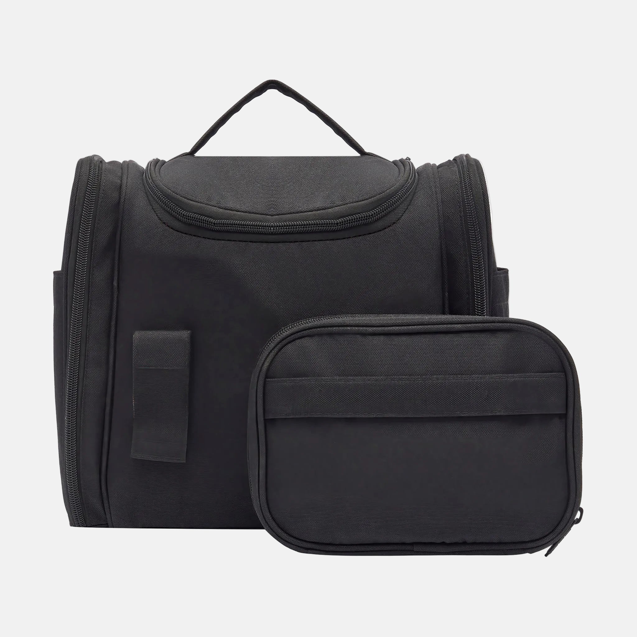 Mega Hanging Toiletry Bag + Day Pouch + Pouch Duo - Black Gingham