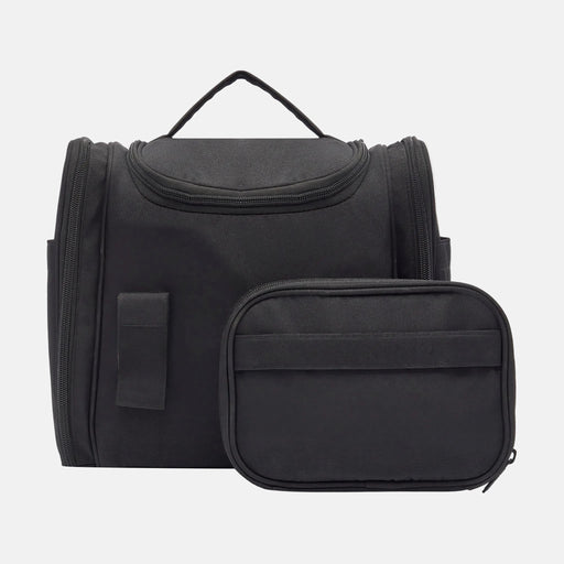 Large Bon Voyage Travel Toiletry Bag + Detachable Pouch - Black