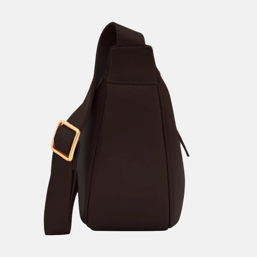The Slouchy Crescent Crossbody Bag - Nappa Leather -- Dark Chocolate