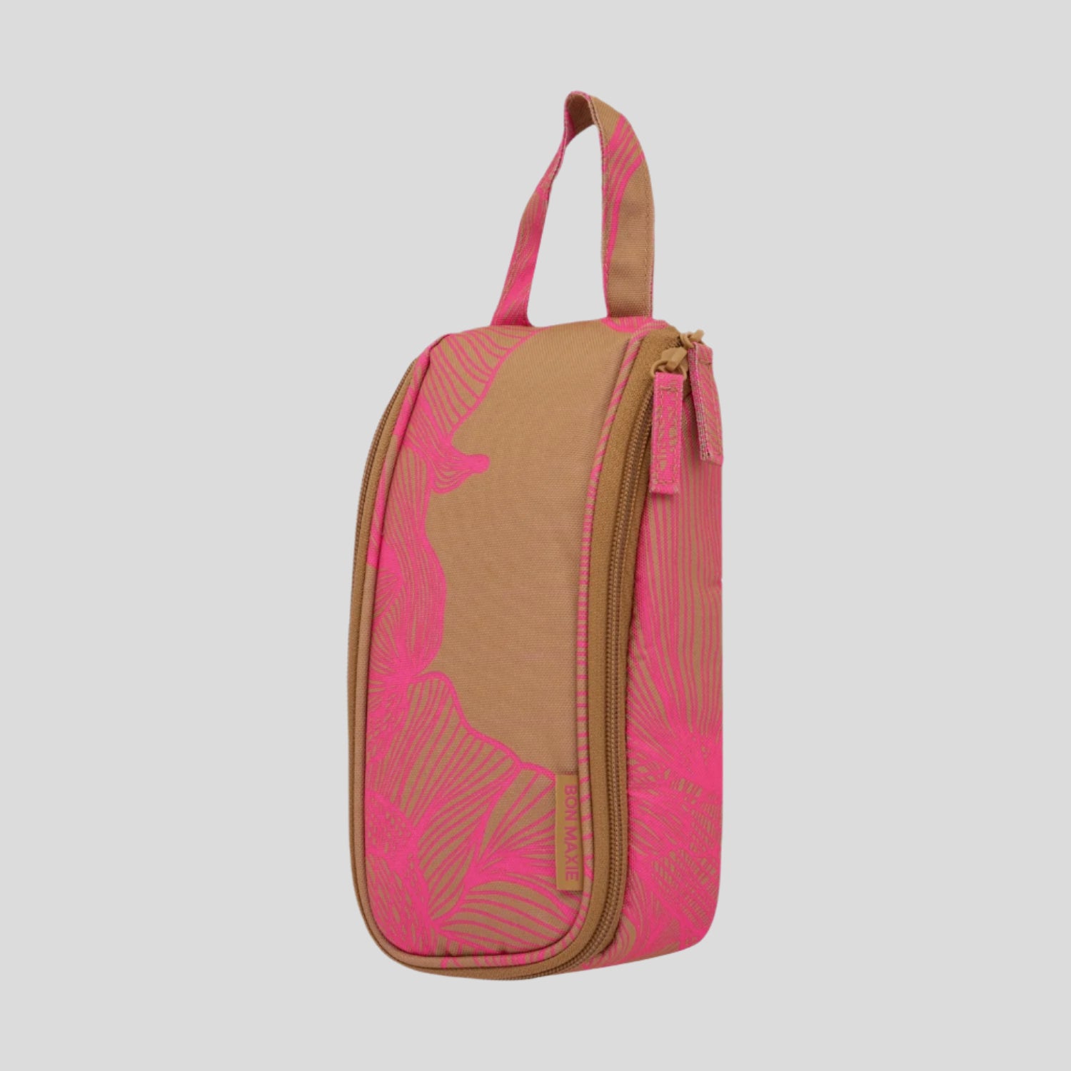 Slimline Hanging Toiletry Bag – Pink/Tan Floral