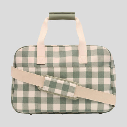 Bon Voyage Weekender Bag -- Sage Gingham
