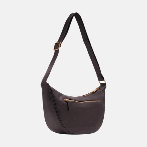 The Slouchy Crescent Crossbody Bag - Nappa Leather -- Dark Chocolate