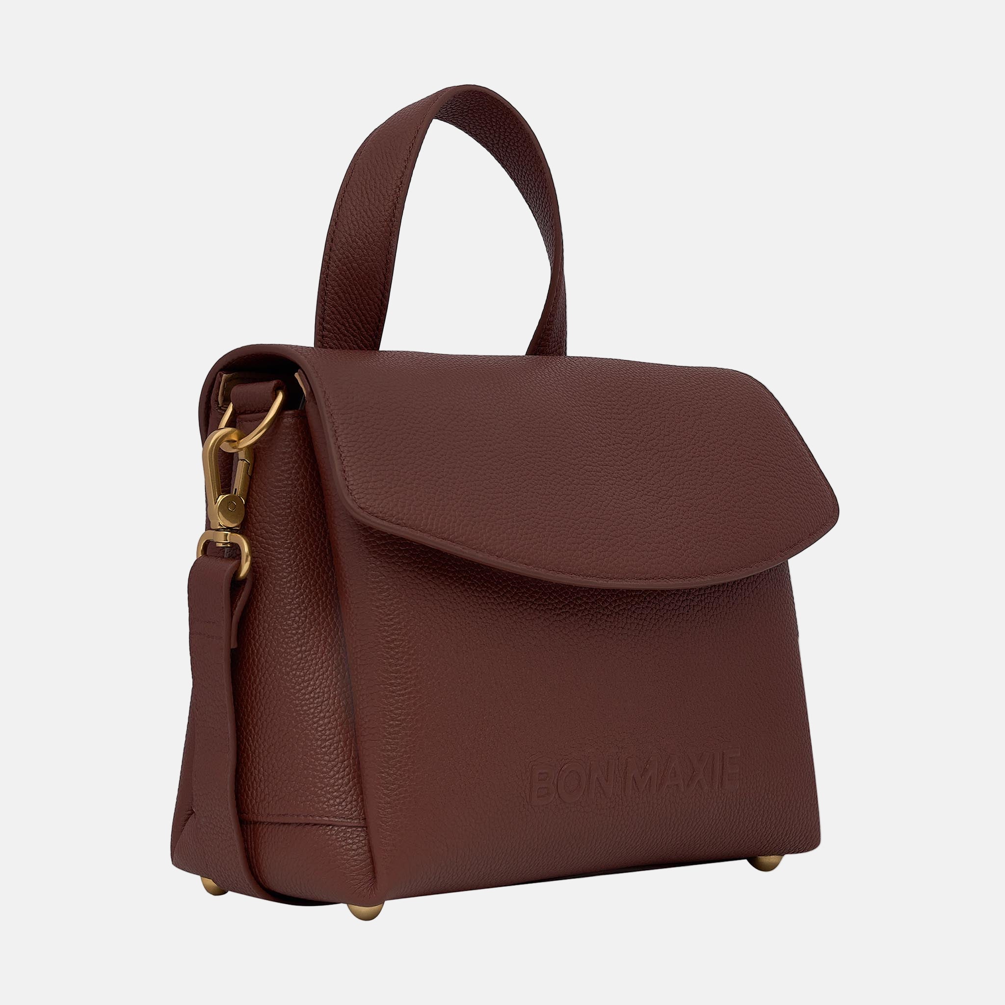 Tryhard Top Handle + Crossbody Bag - Nappa Leather -- Burgundy