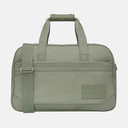 Bon Voyage Weekender Bag in coated canvas + leather - Sage