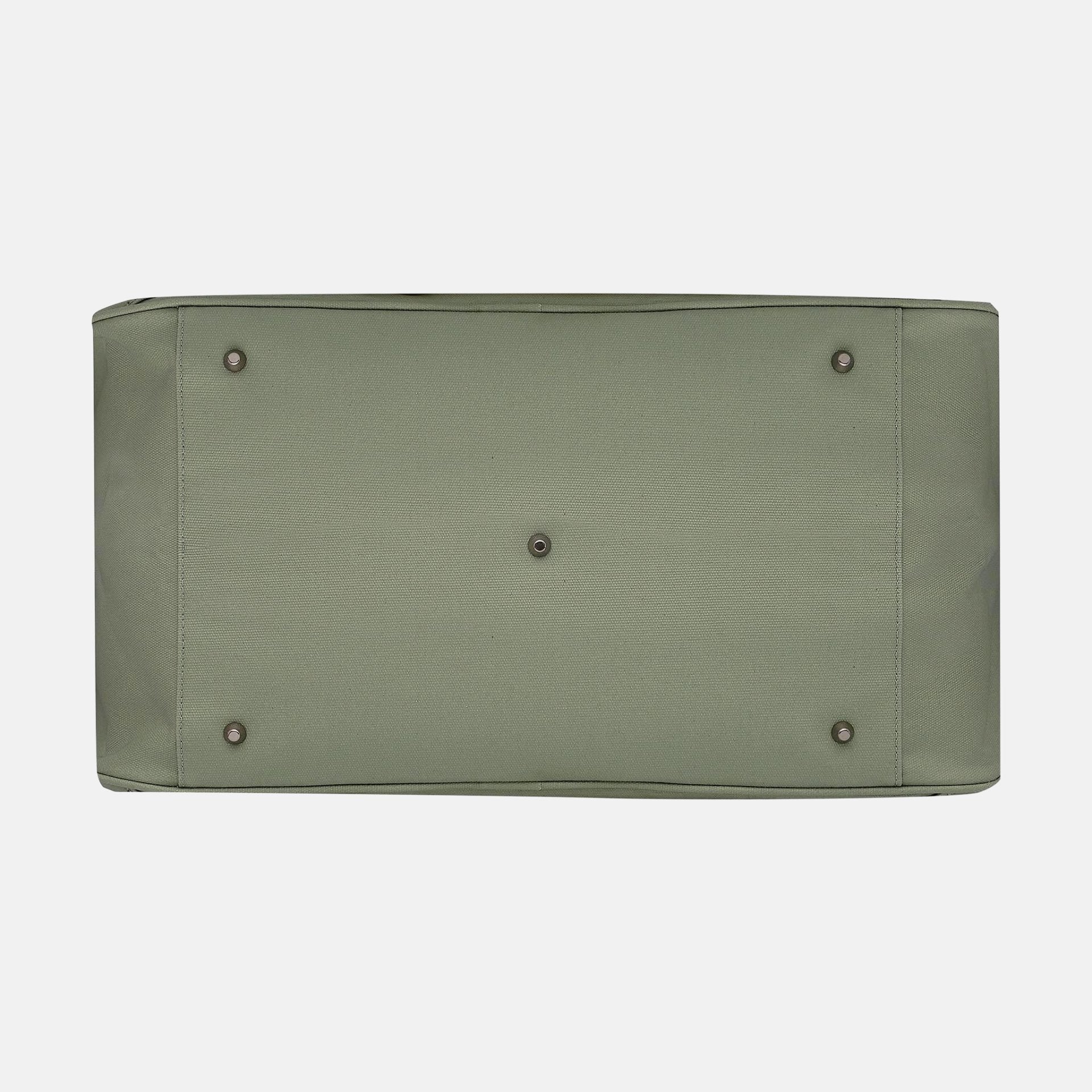 Bon Voyage Weekender Bag in coated canvas + leather - Sage