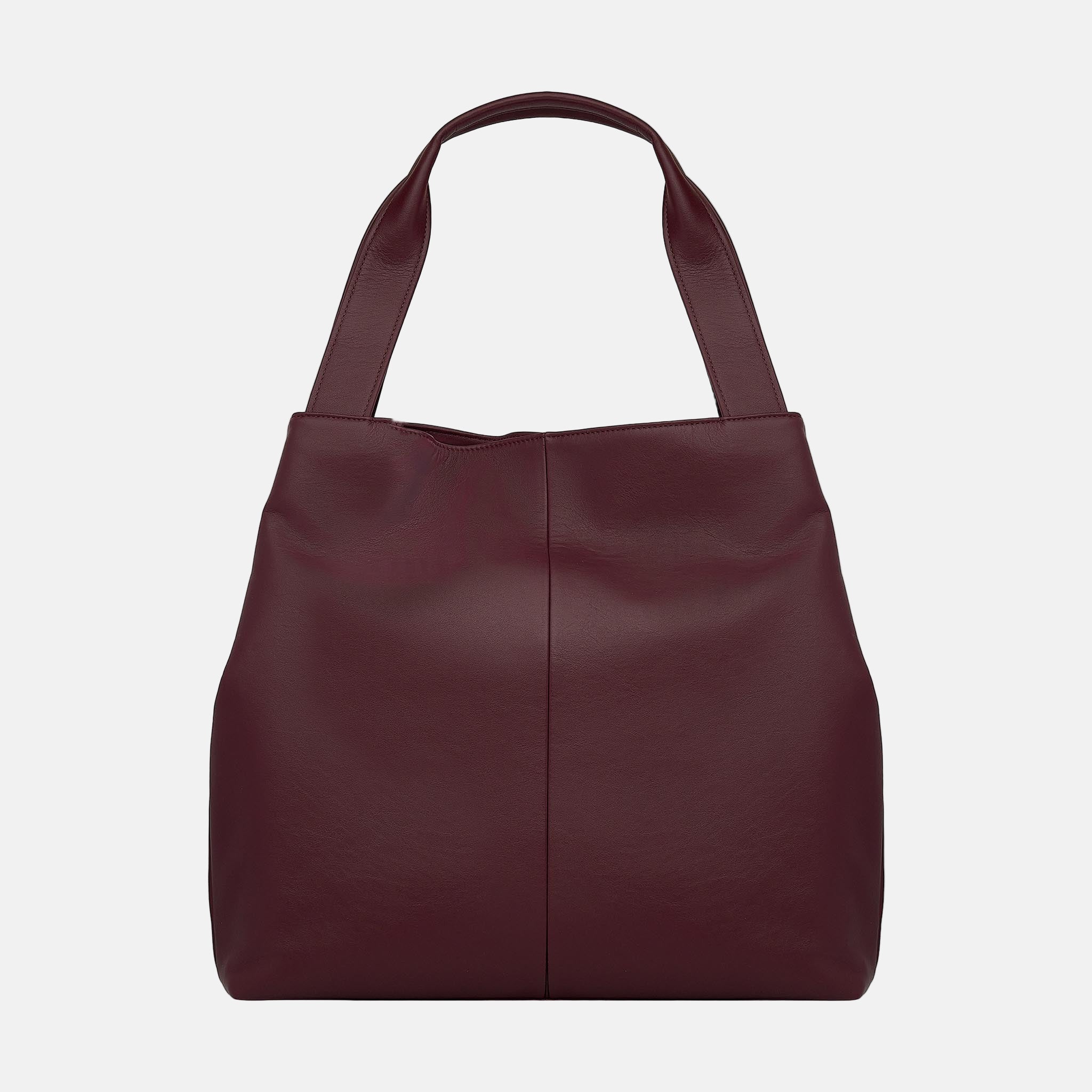 Slouchy Tote - Nappa Leather -- Burgundy