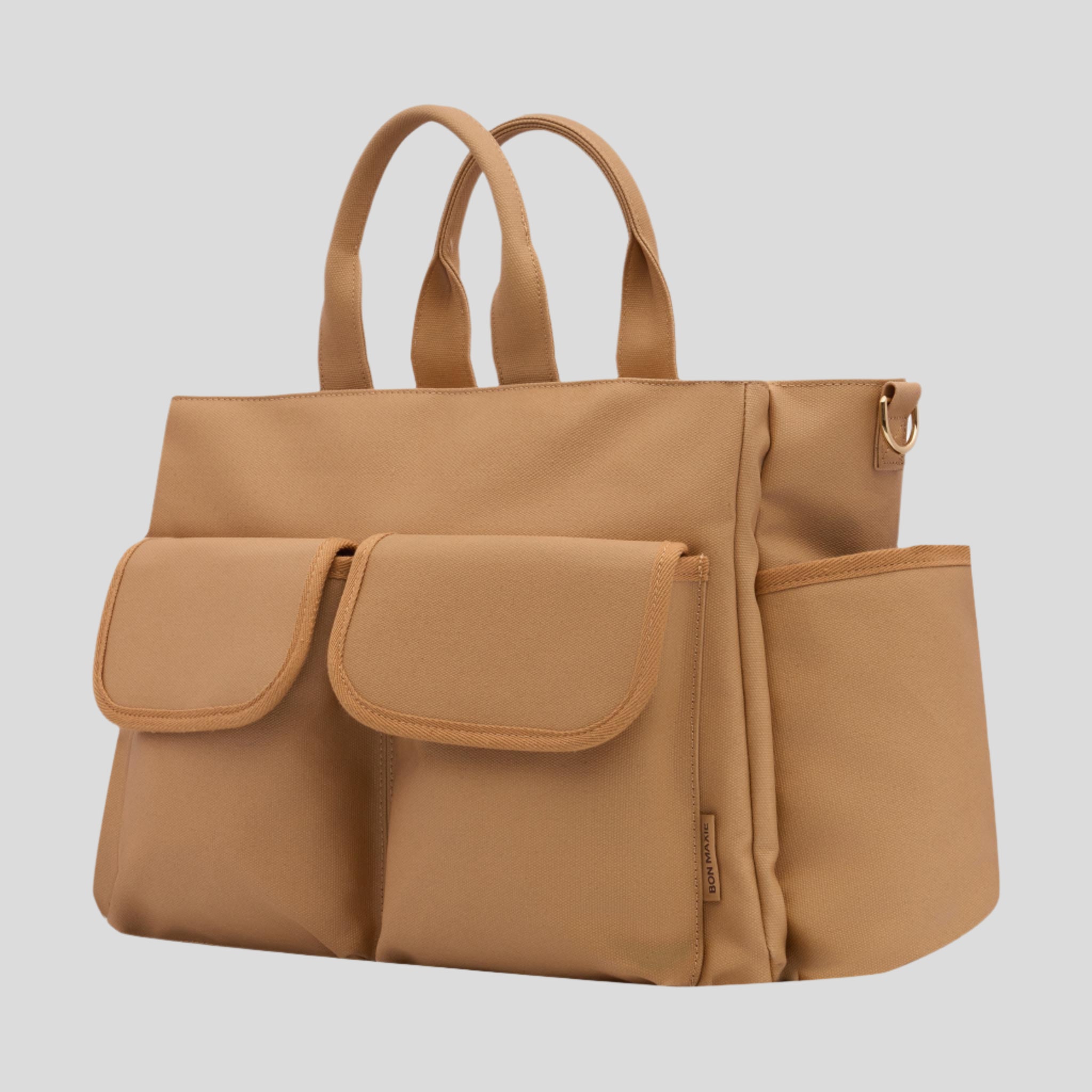 Everyday Multi-Pocket Tote Bag -- Tan
