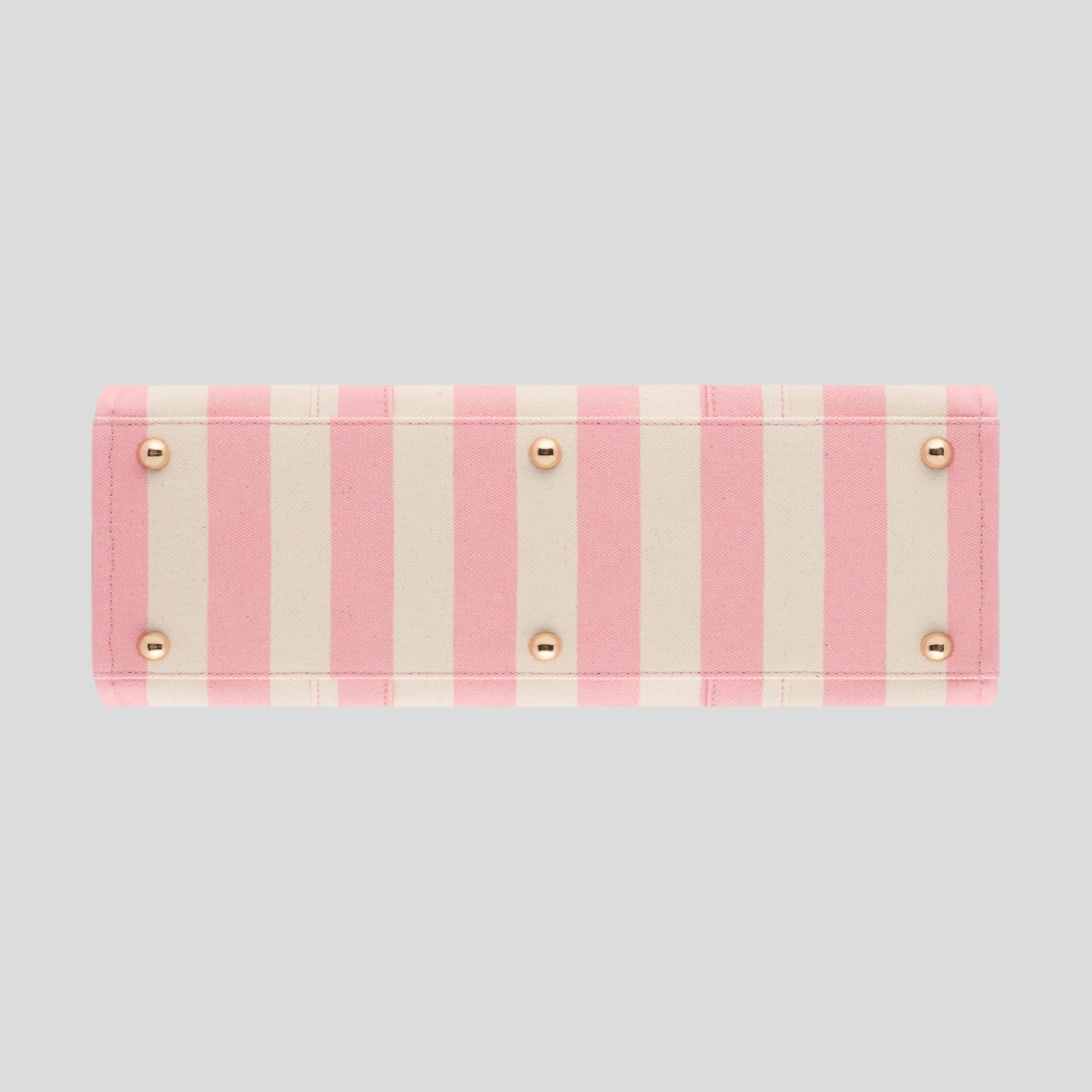 Large Bon Vivant Structured Tote Bag -- Blush Stripe