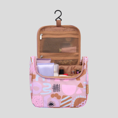 Bon Voyage Travel Toiletry Bag -- Eye Love Dusty Rose