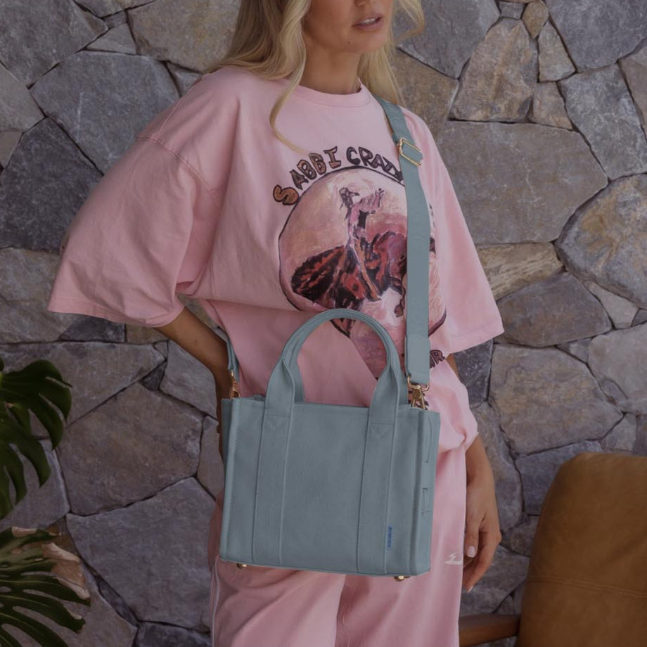 Micro Bon Vivant Structured Tote Bag -- Denim
