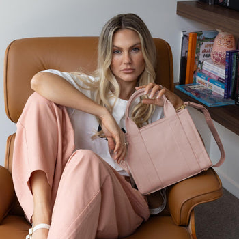 Micro Structured Tote Bag - Milk Tea