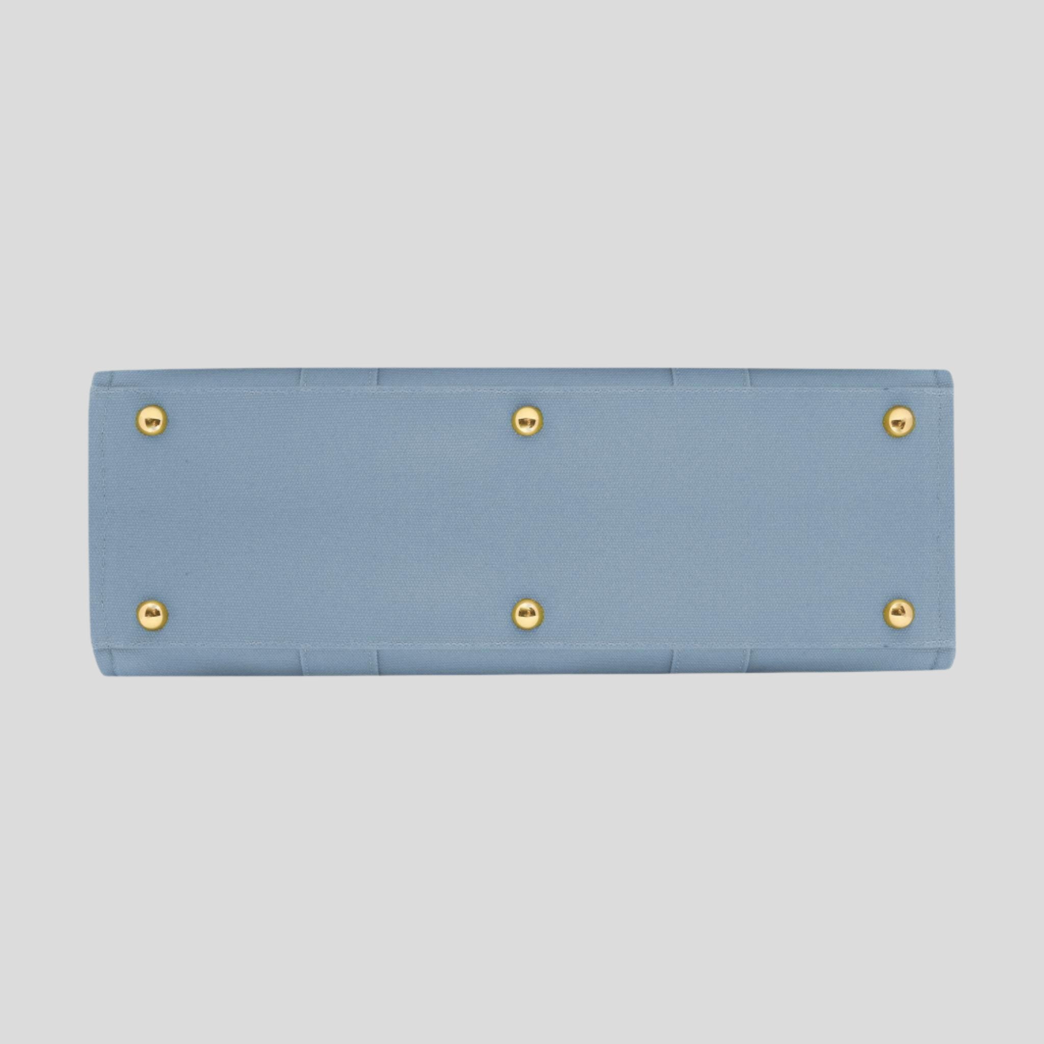 Large Bon Vivant Structured Tote Bag -- Denim Blue