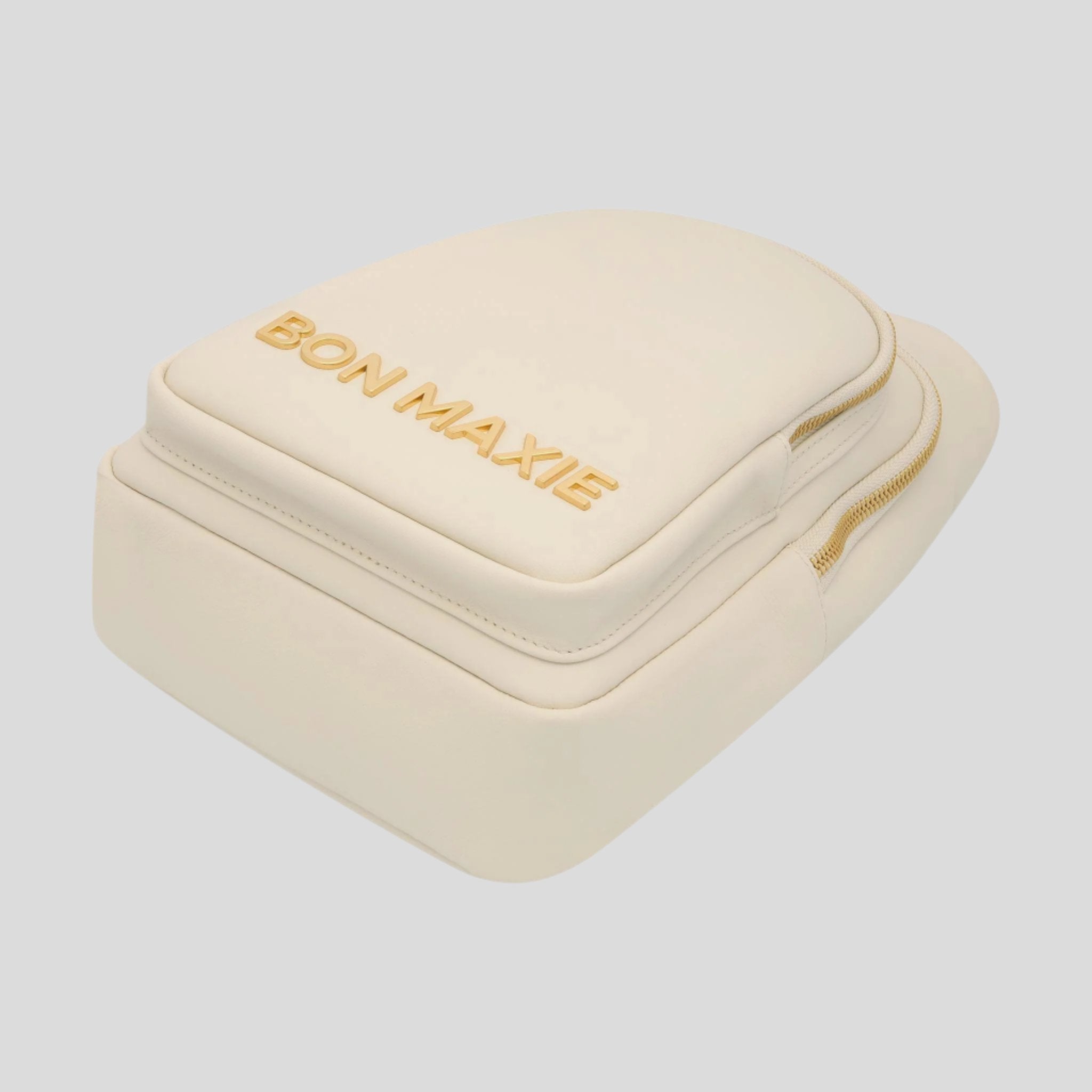 Multiwear Leather Crossbody Sling Bag -- Cream Bold Logo