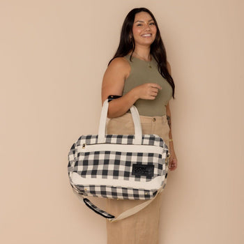 Bon Voyage Weekender Bag - Black Gingham Bags