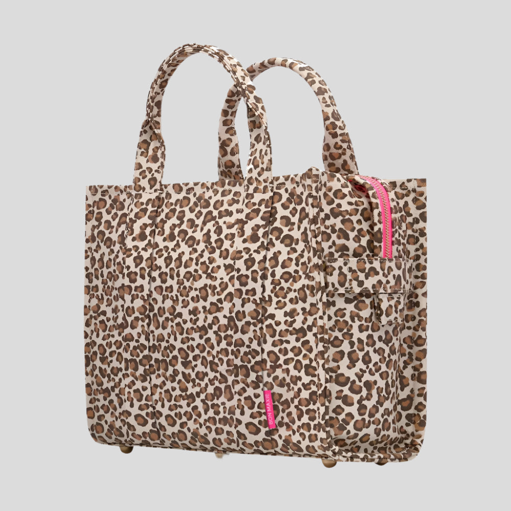 Mini Bon Vivant Structured Tote Bag 3.0 - Leopard/Neon Pink Bags