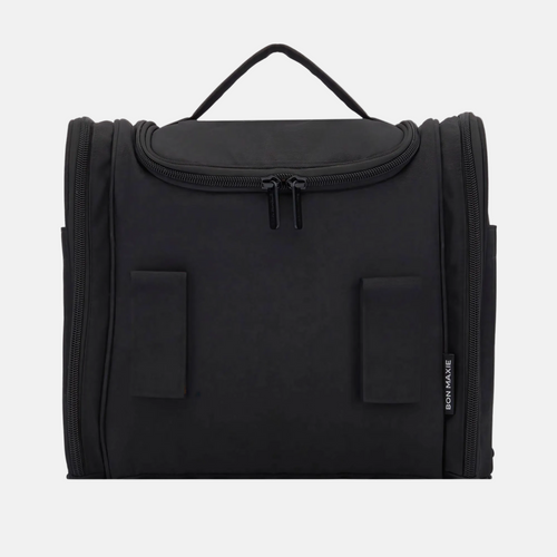Large Bon Voyage Travel Toiletry Bag + Detachable Pouch - Black