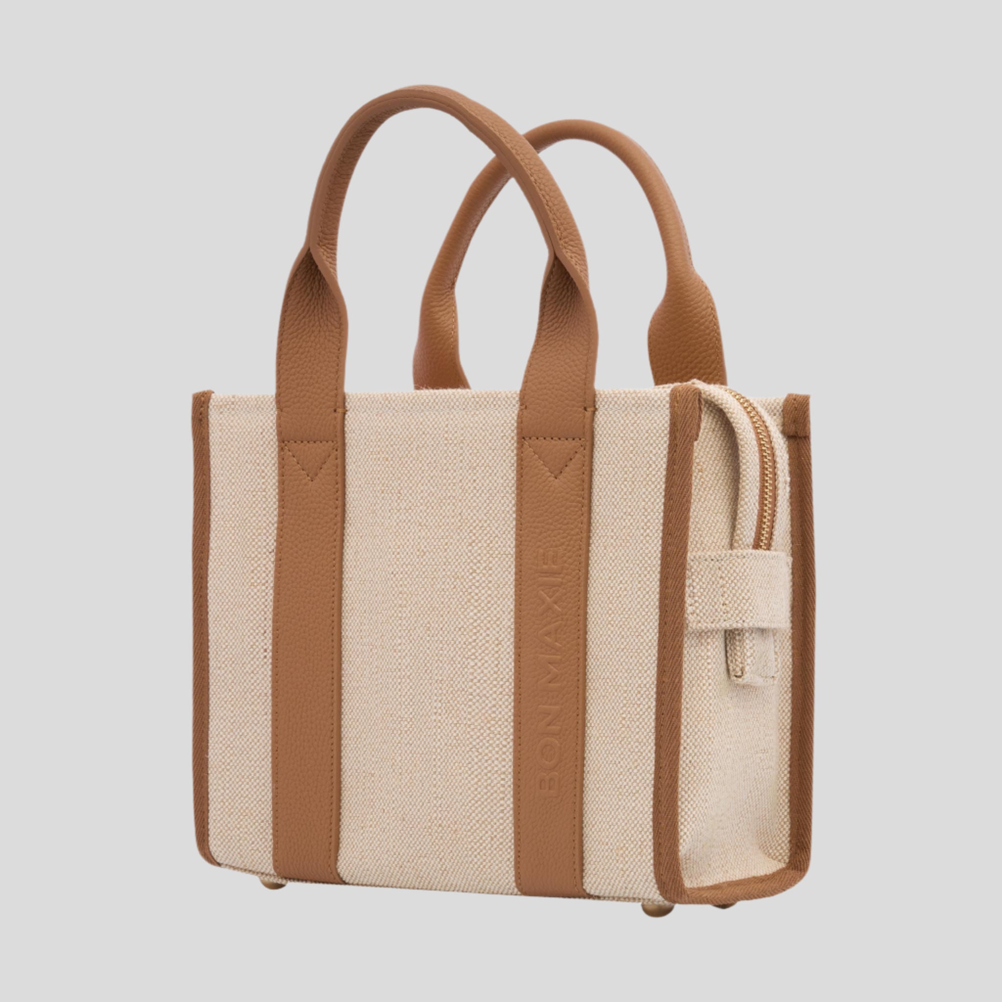 Micro Bon Vivant Structured Tote Bag -- Jute Tan Leather