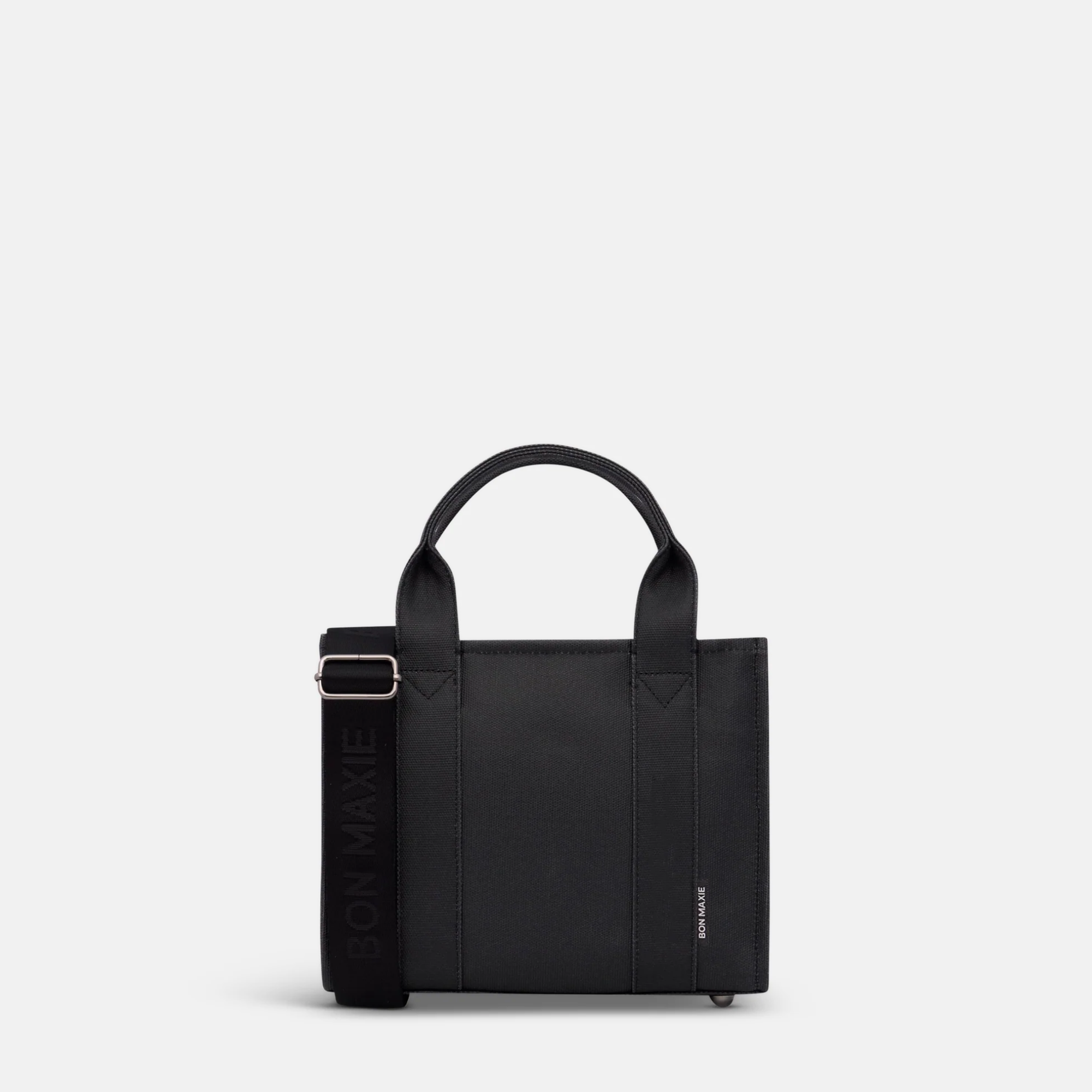 Micro Structured Tote Bag in signature coated canvas -- Black