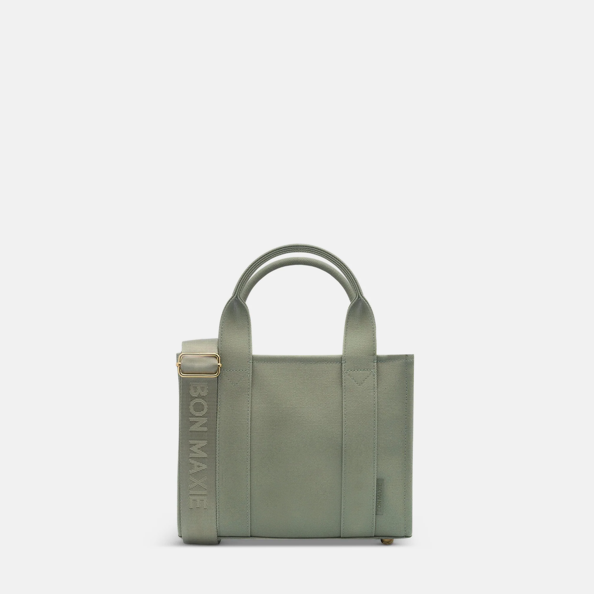 Micro Structured Tote Bag in signature coated canvas - Sage