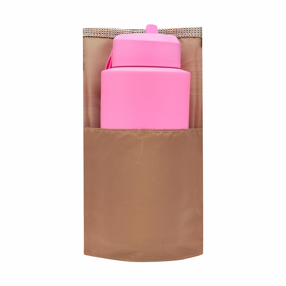 Mini Bon Vivant Tote Bag in Jute Canvas/Almond Leather - Mini Carry-All ...