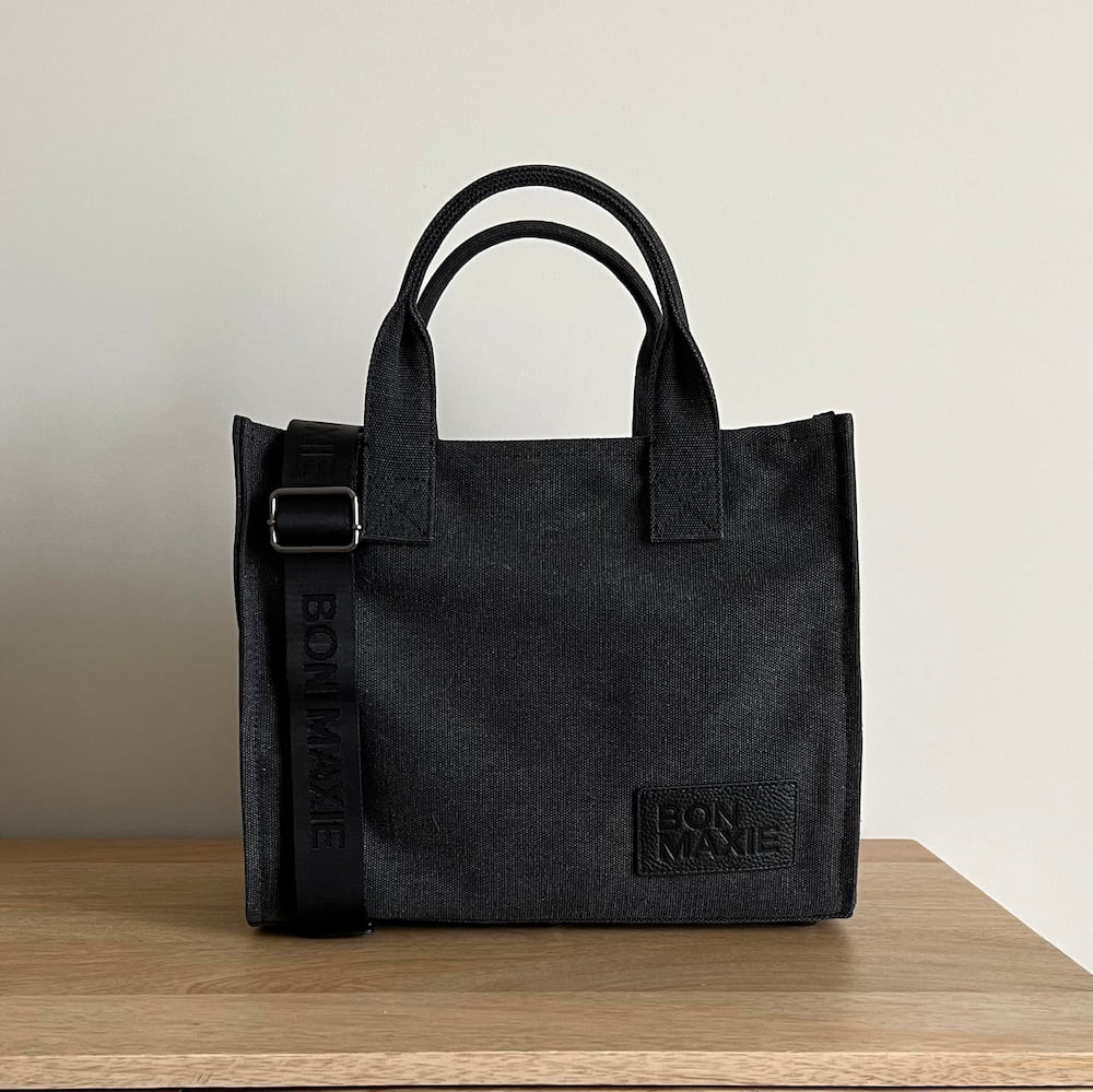 Mini Bon Vivant Tote Bag - Washed Black